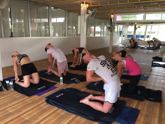 Bikram Yoga at Phuket Cleanse with Lee, Shane, Aya, and Little Miss Raw